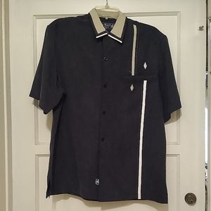 Nat Nast Silk Black & Tan Shirt